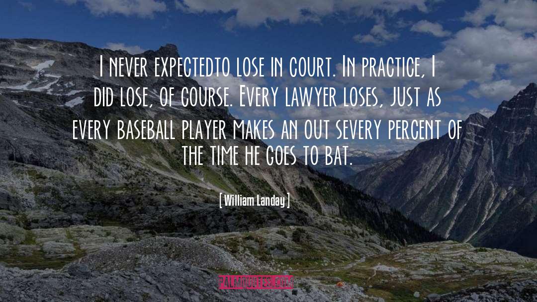 William Landay Quotes: I never expectedto lose in