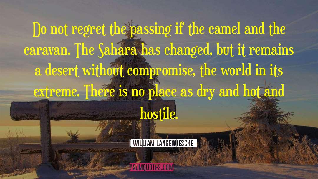 William Langewiesche Quotes: Do not regret the passing