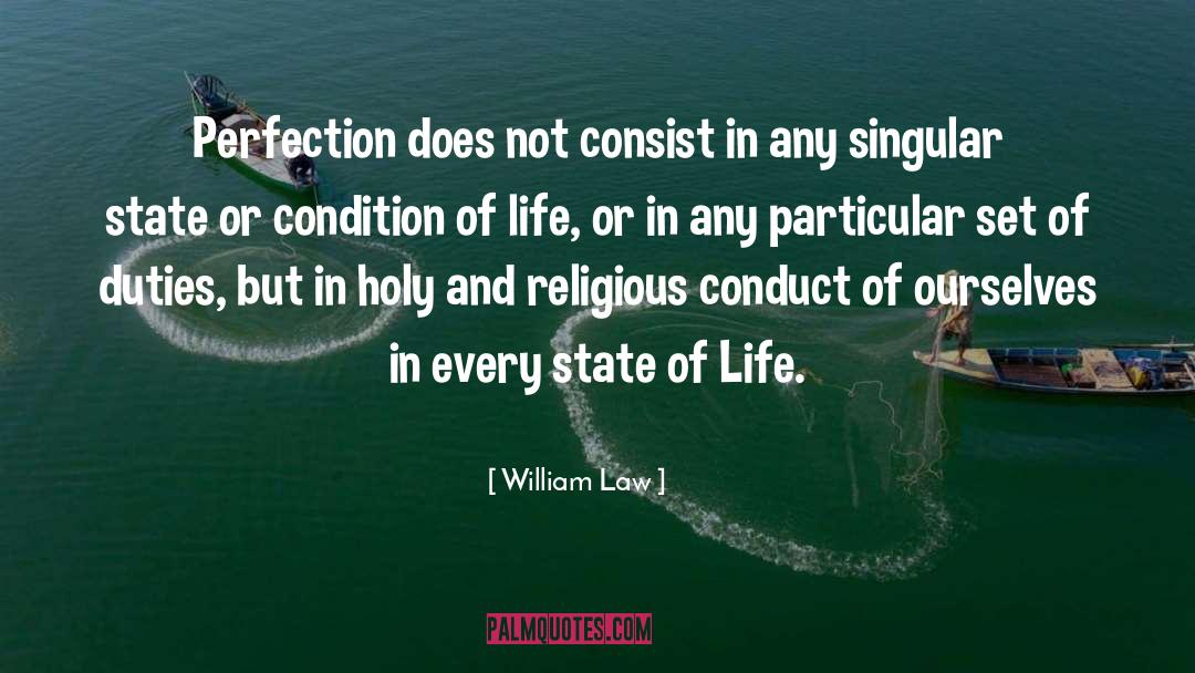 William Law Quotes: Perfection does not consist in