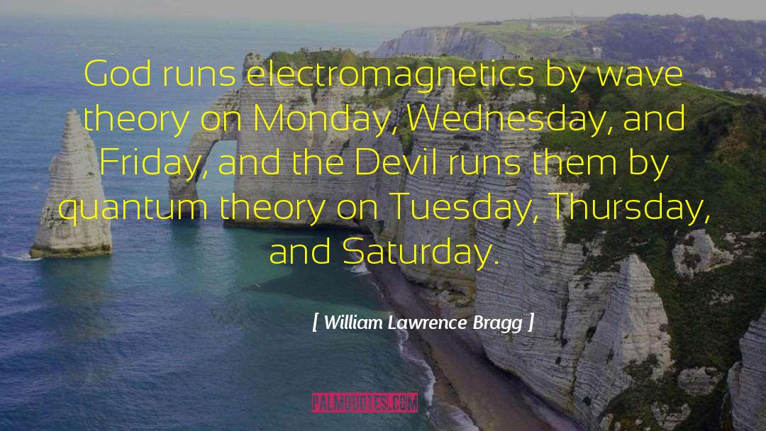 William Lawrence Bragg Quotes: God runs electromagnetics by wave
