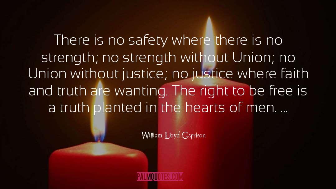 William Lloyd Garrison Quotes: There is no safety where