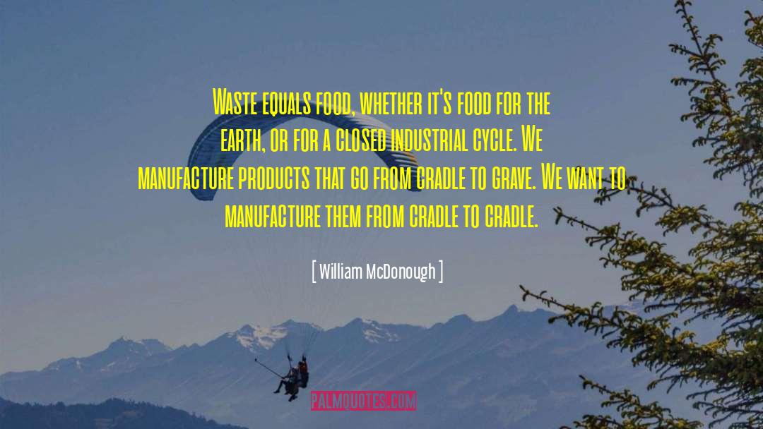 William McDonough Quotes: Waste equals food, whether it's