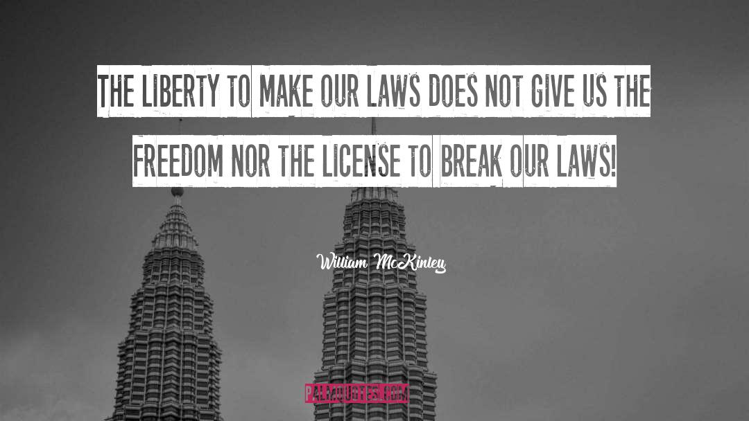 William McKinley Quotes: The liberty to make our