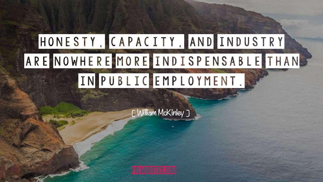 William McKinley Quotes: Honesty, capacity, and industry are