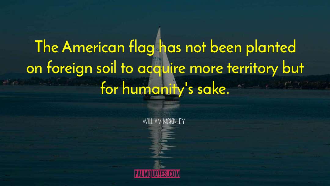 William McKinley Quotes: The American flag has not