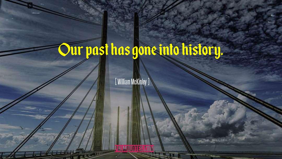 William McKinley Quotes: Our past has gone into