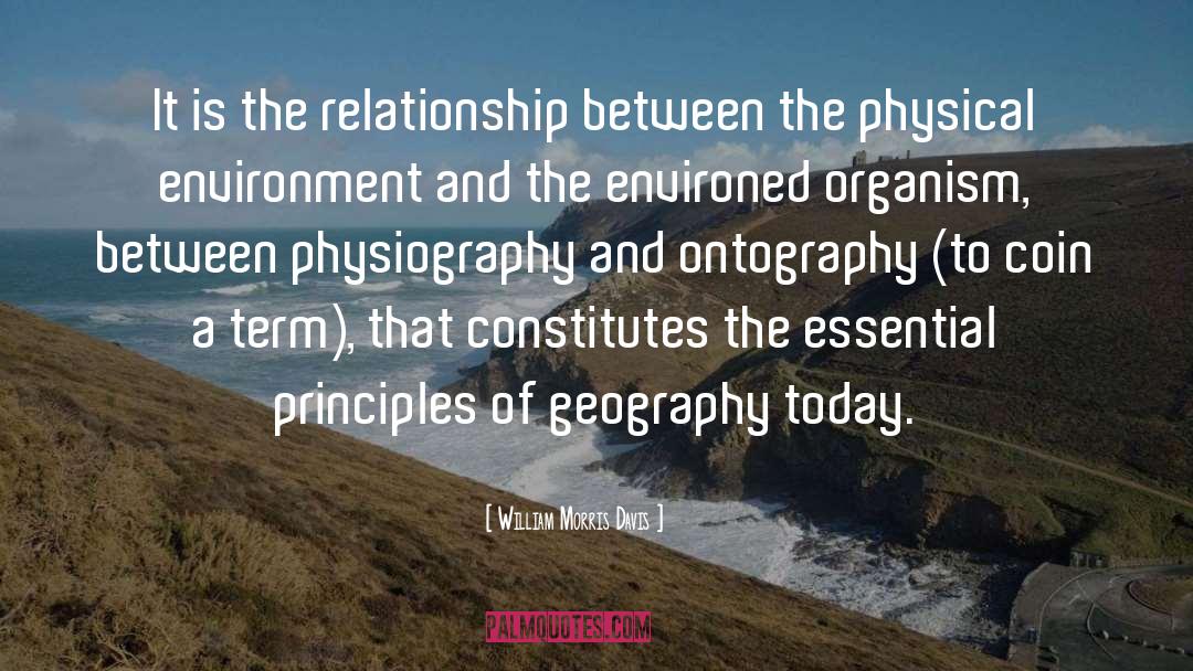 William Morris Davis Quotes: It is the relationship between