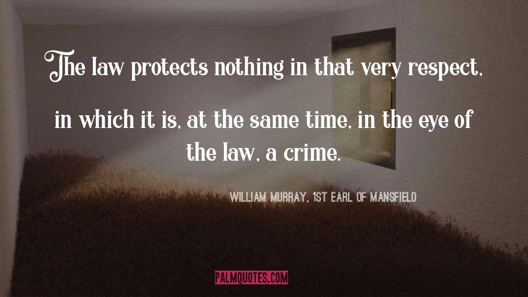 William Murray, 1st Earl Of Mansfield Quotes: The law protects nothing in