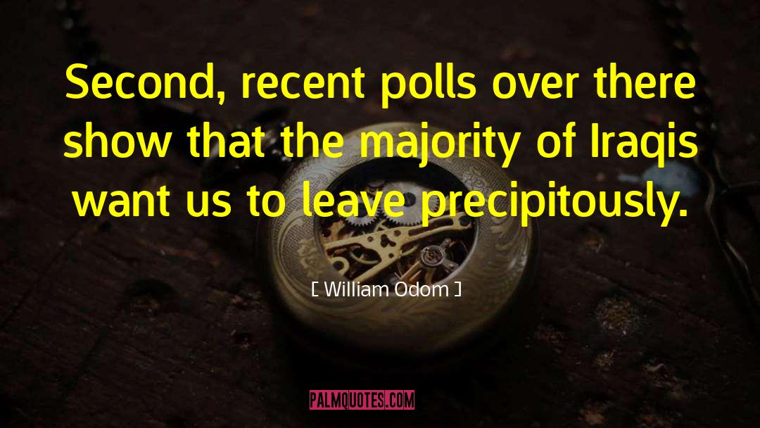 William Odom Quotes: Second, recent polls over there