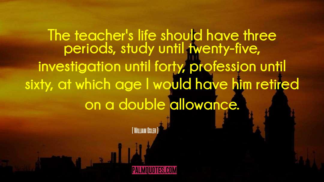 William Osler Quotes: The teacher's life should have