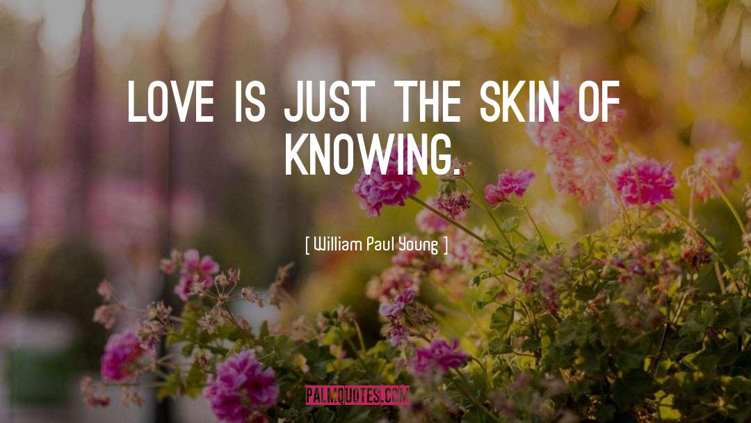 William Paul Young Quotes: Love is just the skin