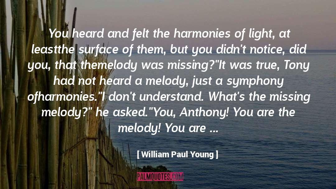 William Paul Young Quotes: You heard and felt the