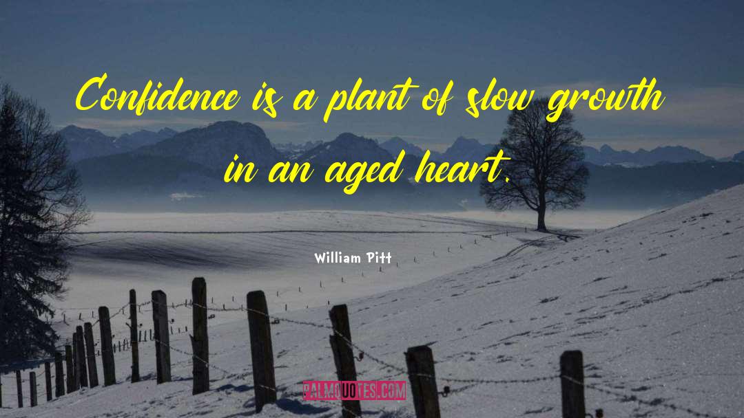 William Pitt Quotes: Confidence is a plant of