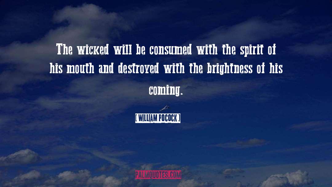 William Pocock Quotes: The wicked will be consumed
