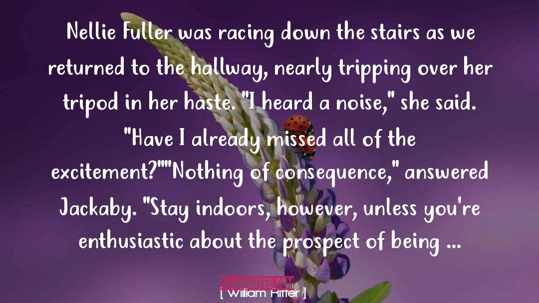 William Ritter Quotes: Nellie Fuller was racing down