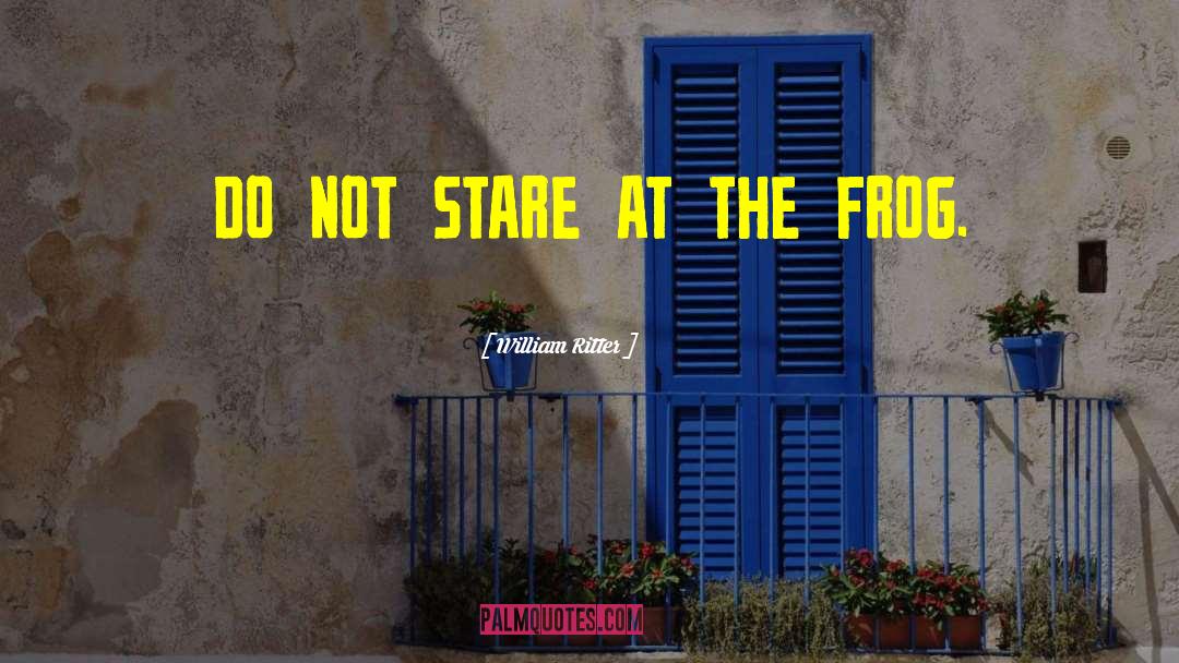 William Ritter Quotes: DO NOT STARE AT THE