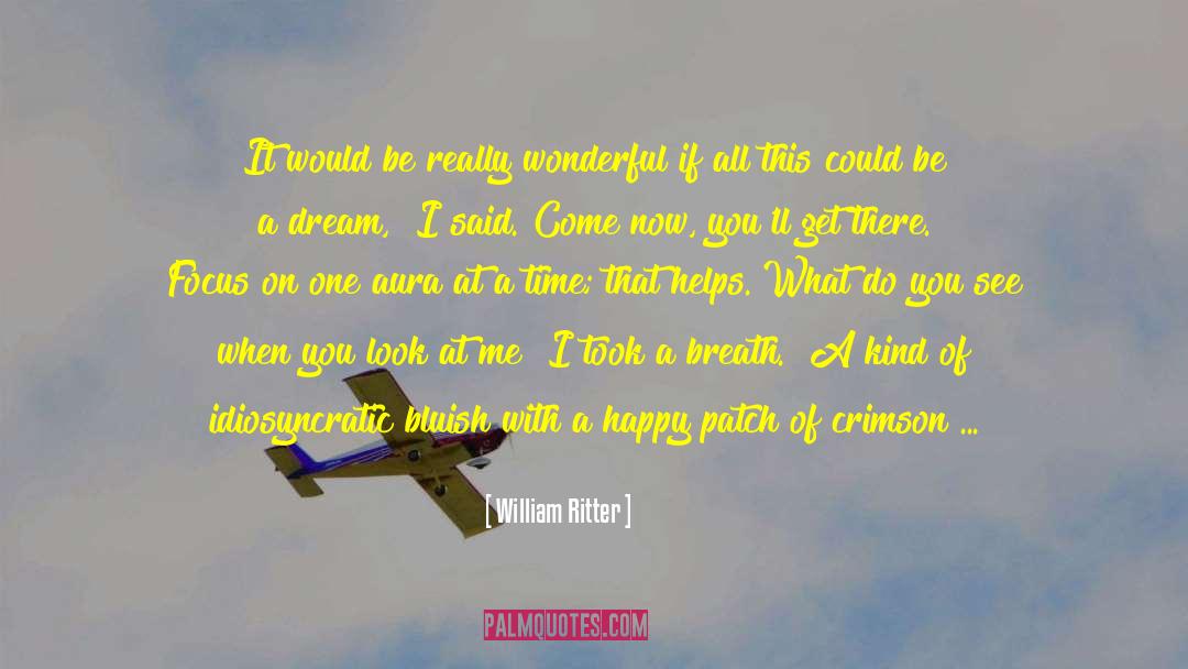 William Ritter Quotes: It would be really wonderful