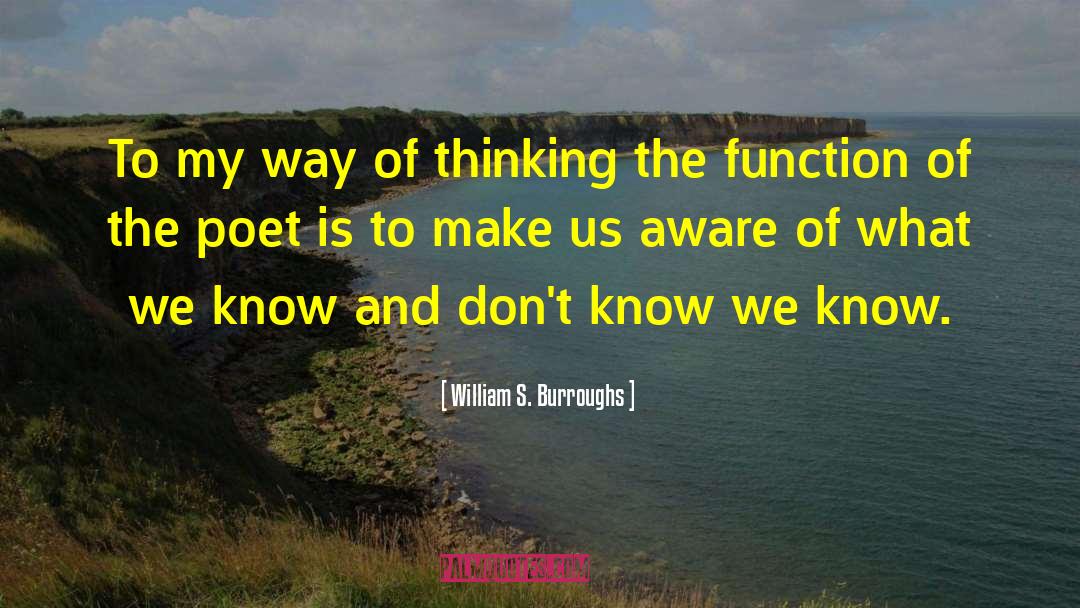 William S. Burroughs Quotes: To my way of thinking
