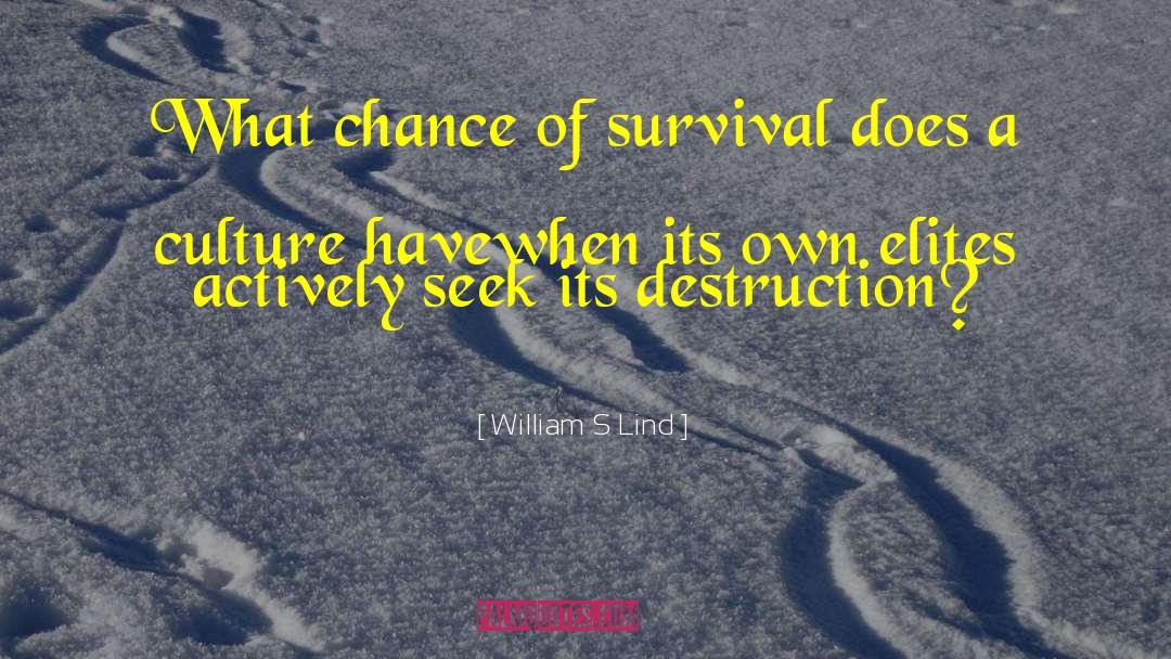 William S Lind Quotes: What chance of survival does