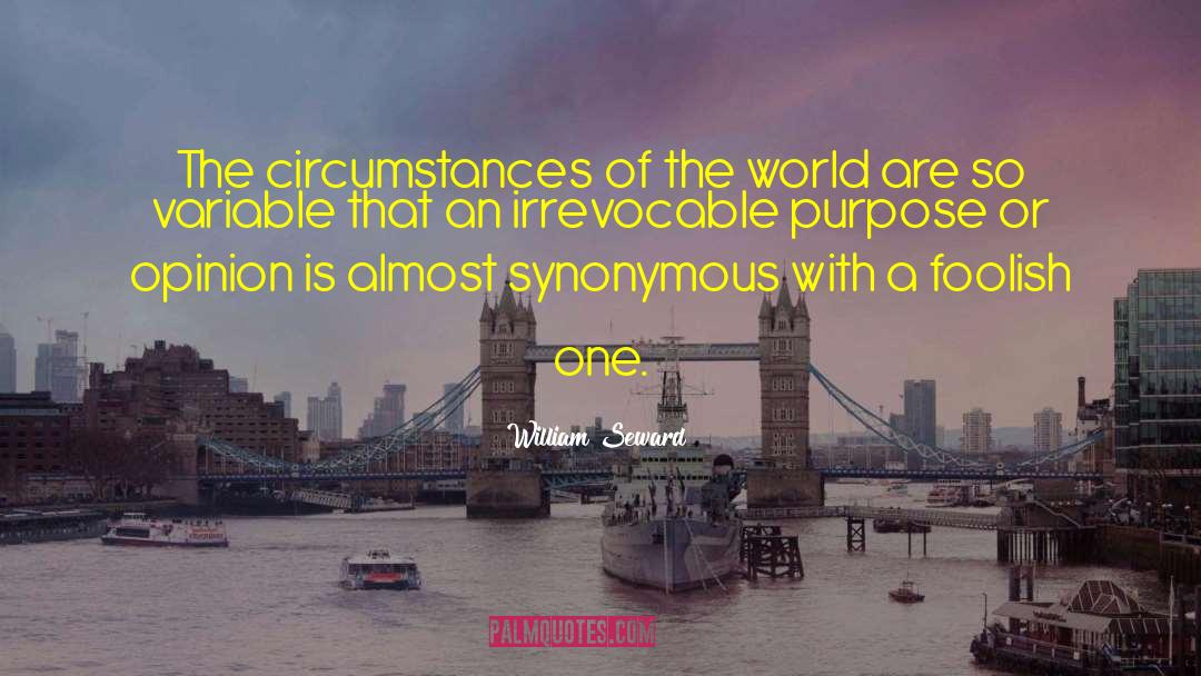 William Seward Quotes: The circumstances of the world