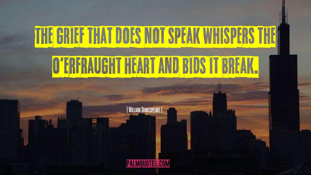 William Shakespeare Quotes: The grief that does not