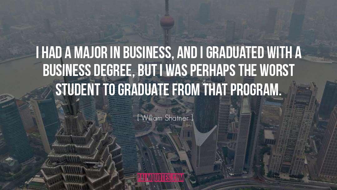 William Shatner Quotes: I had a major in
