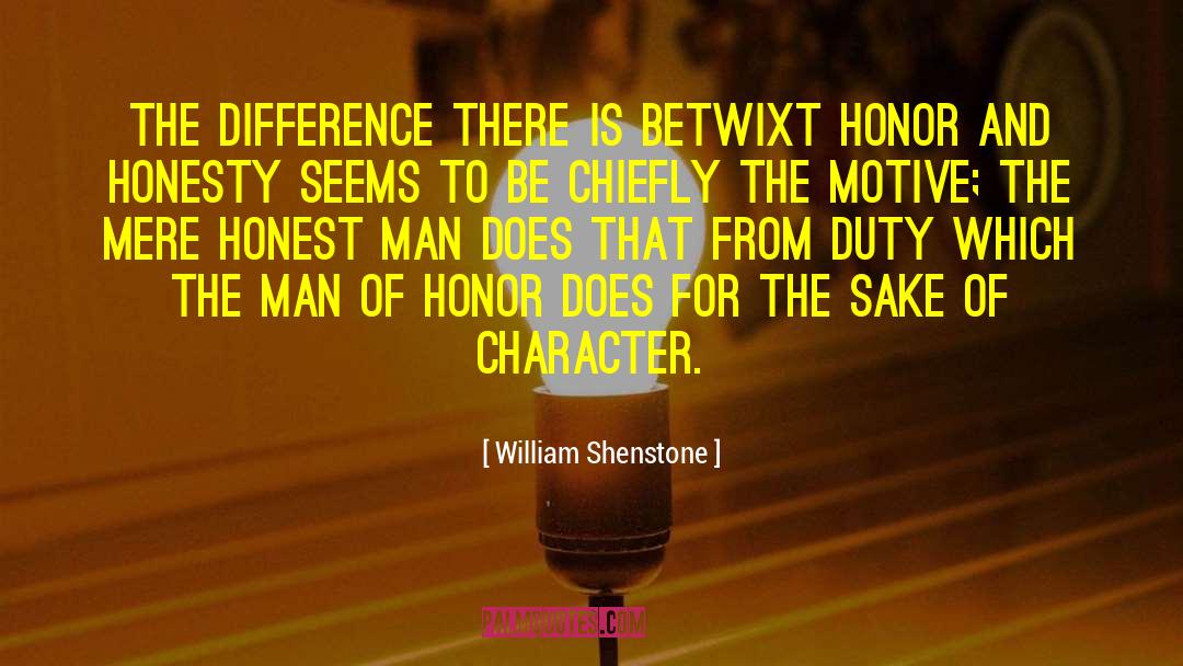 William Shenstone Quotes: The difference there is betwixt