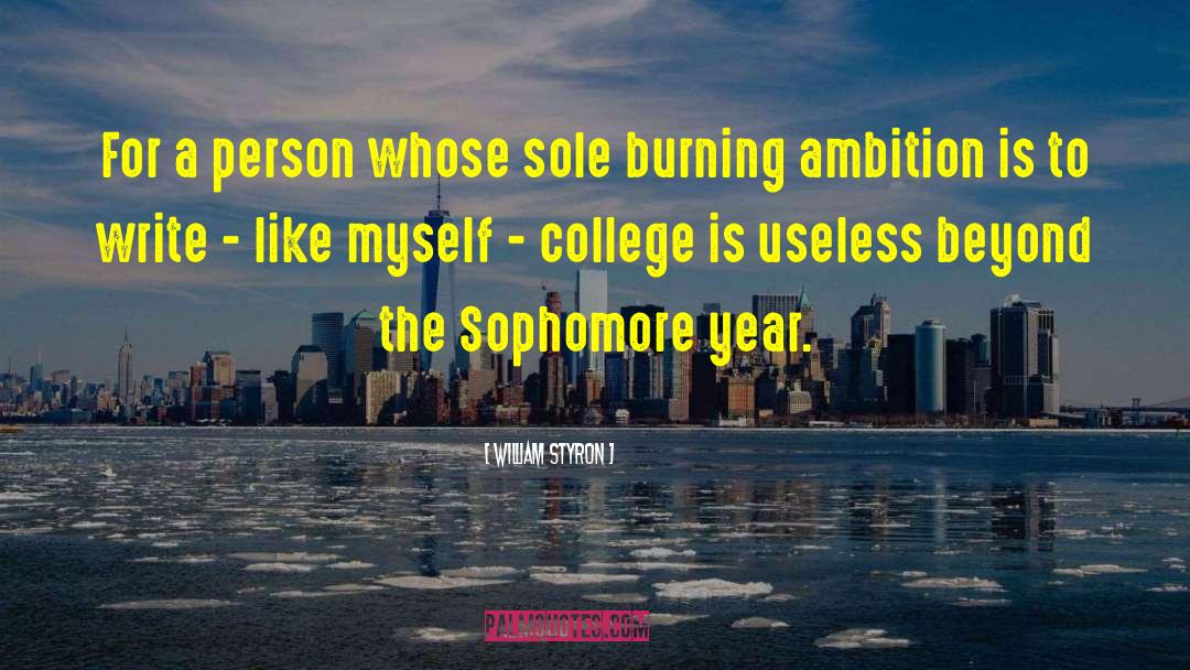 William Styron Quotes: For a person whose sole