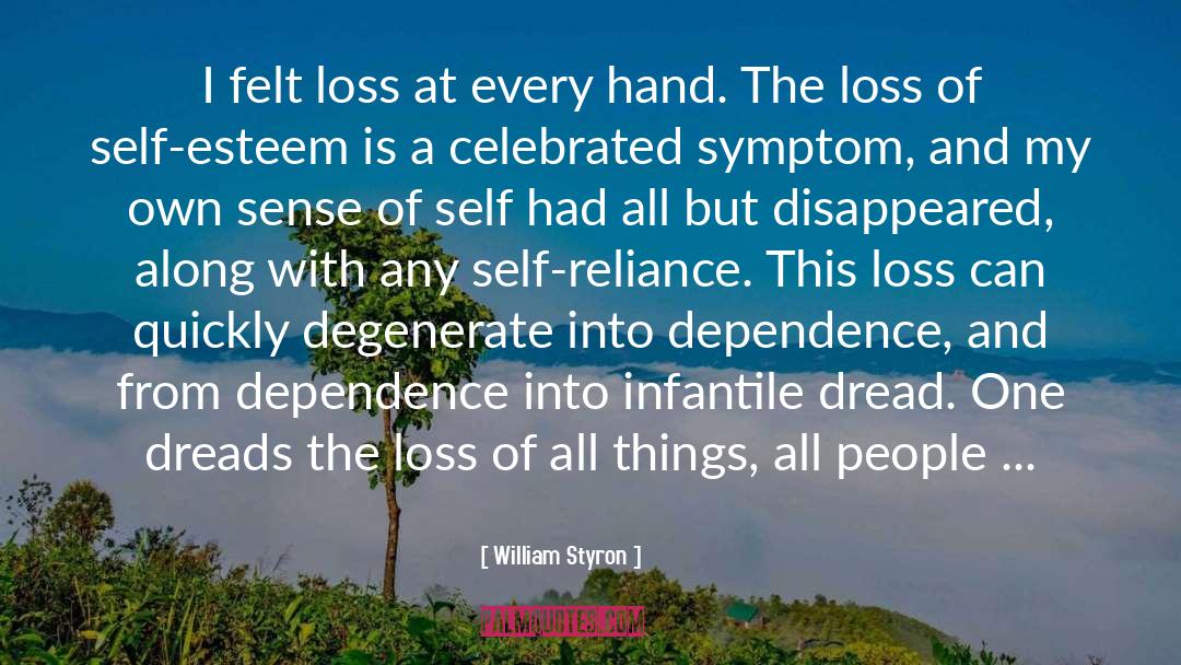 William Styron Quotes: I felt loss at every