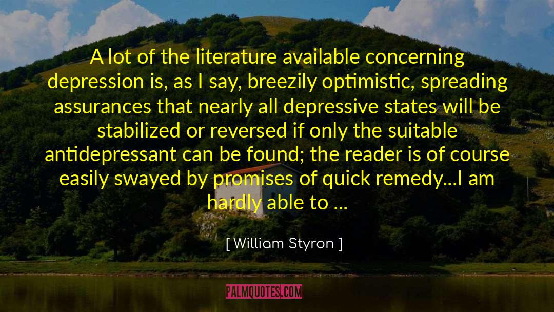 William Styron Quotes: A lot of the literature