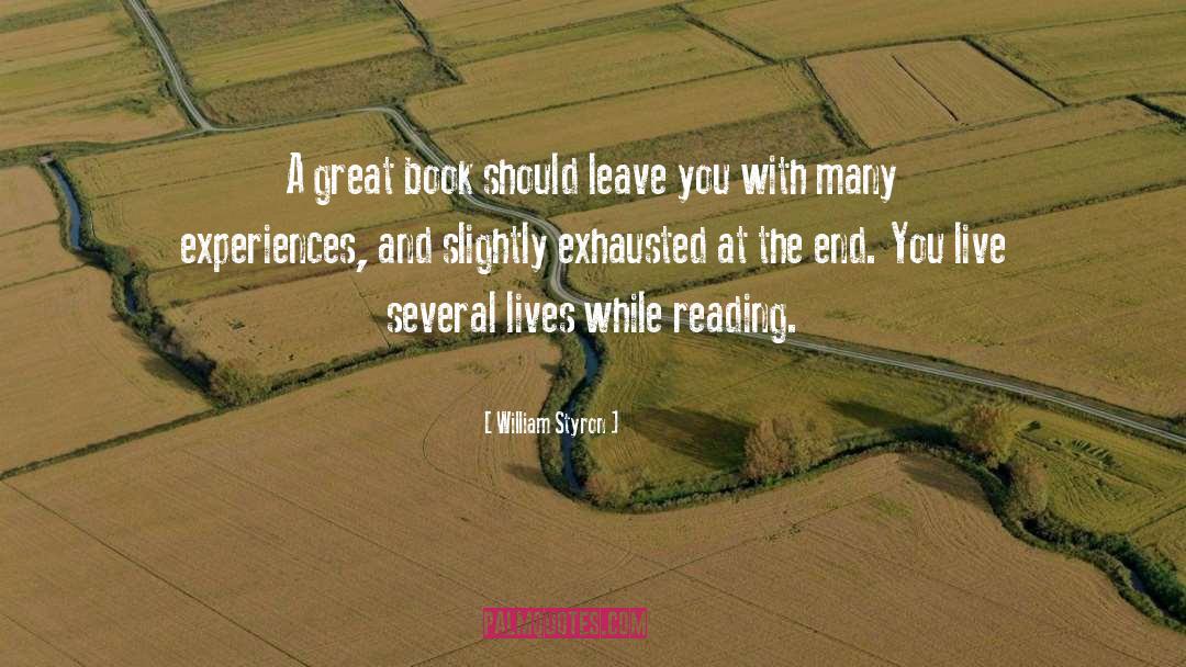 William Styron Quotes: A great book should leave