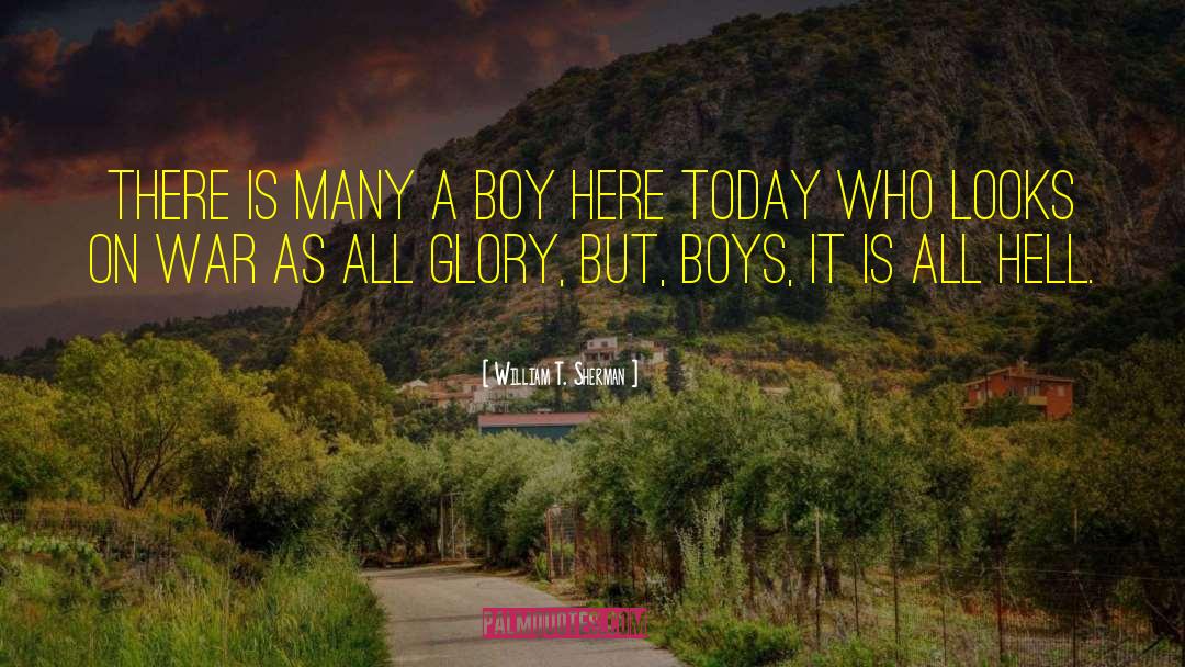 William T. Sherman Quotes: There is many a boy