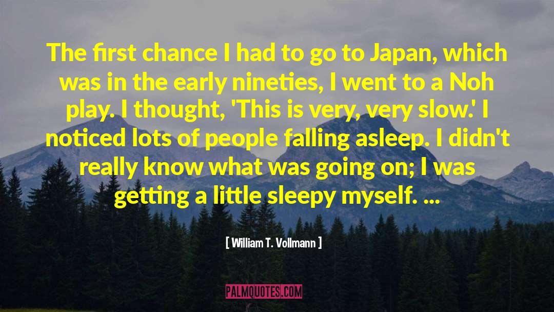 William T. Vollmann Quotes: The first chance I had