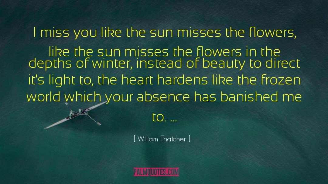 William Thatcher Quotes: I miss you like the