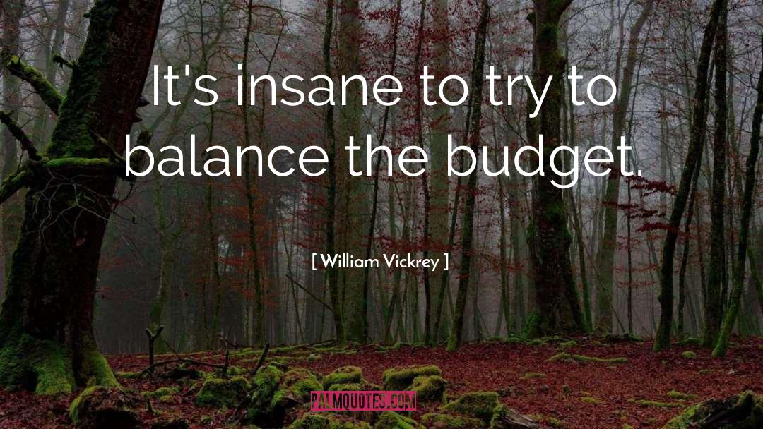 William Vickrey Quotes: It's insane to try to