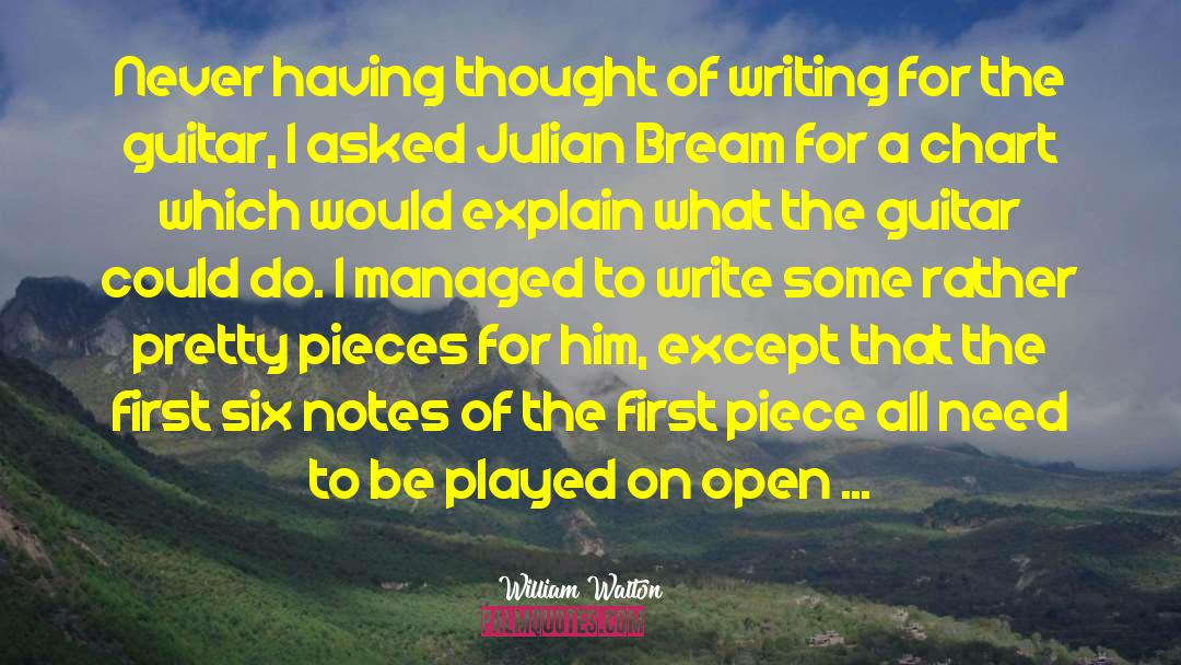 William Walton Quotes: Never having thought of writing