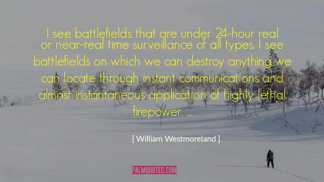 William Westmoreland Quotes: I see battlefields that are