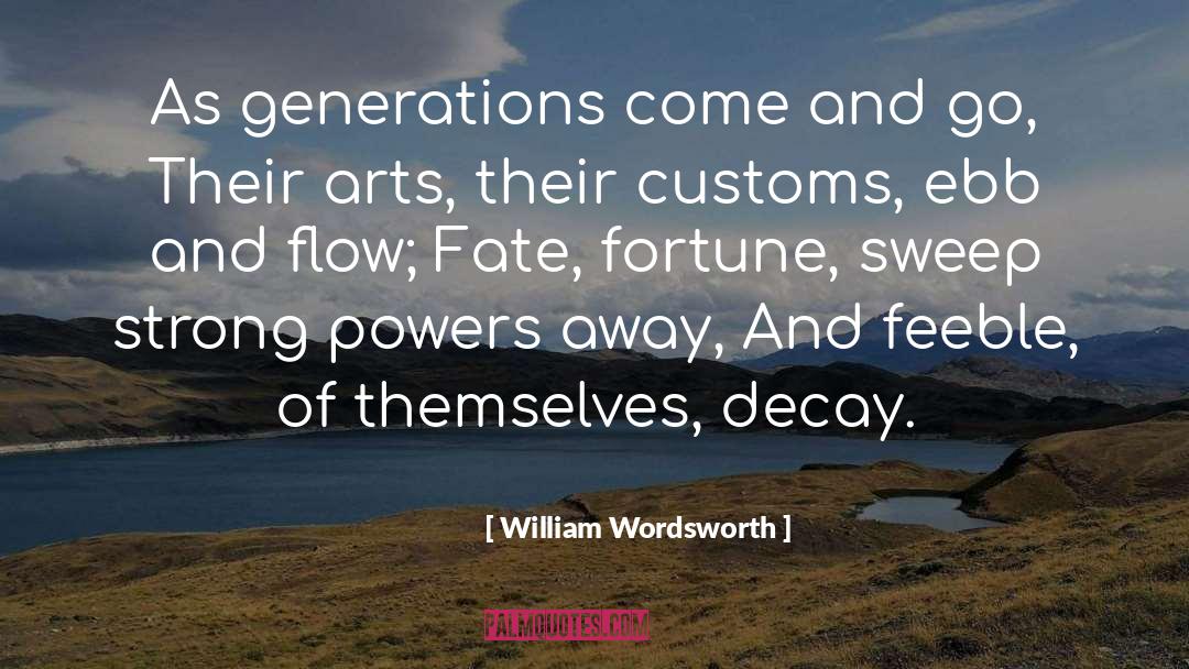 William Wordsworth Quotes: As generations come and go,