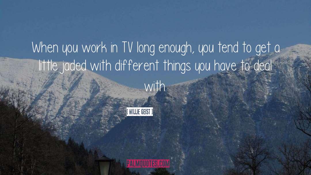 Willie Geist Quotes: When you work in TV