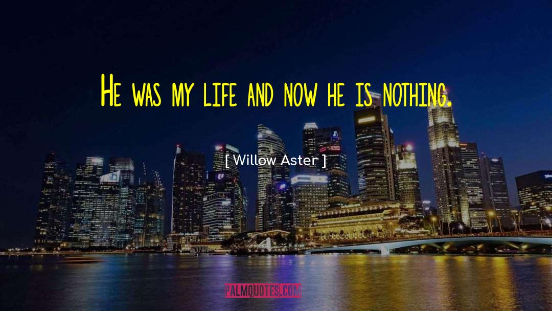 Willow Aster Quotes: He was my life and
