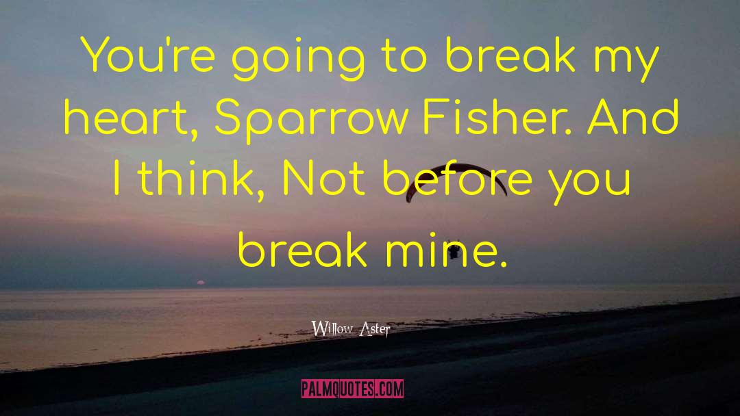 Willow Aster Quotes: You're going to break my