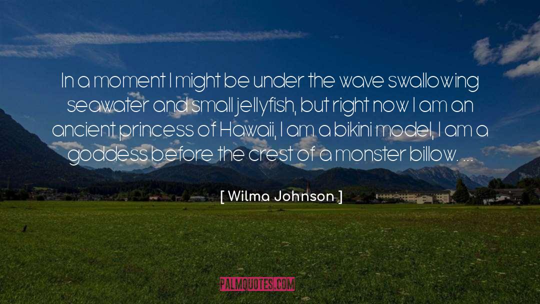 Wilma Johnson Quotes: In a moment I might