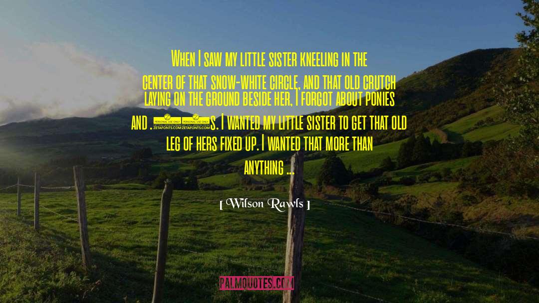 Wilson Rawls Quotes: When I saw my little