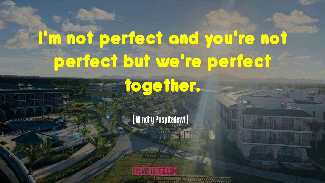 Windhy Puspitadewi Quotes: I'm not perfect and you're