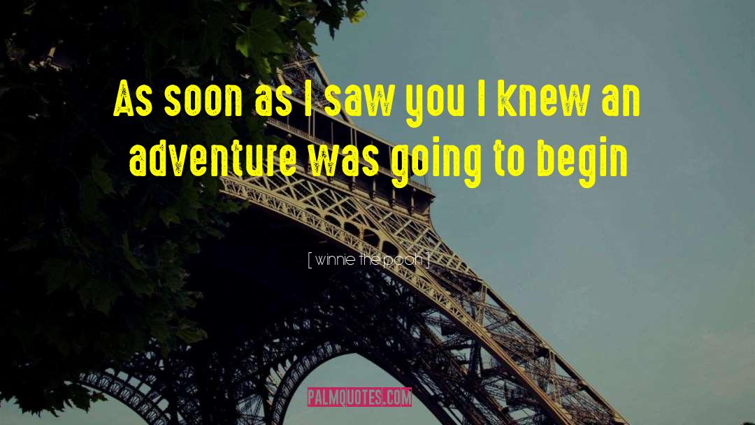 Winnie The Pooh Quotes: As soon as I saw
