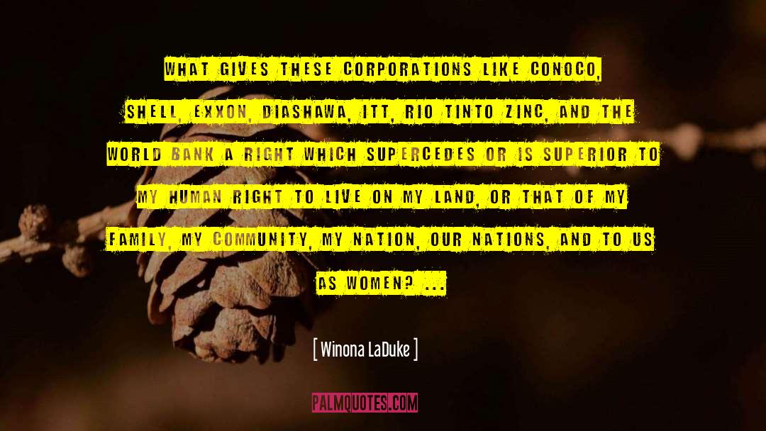 Winona LaDuke Quotes: What gives these corporations like