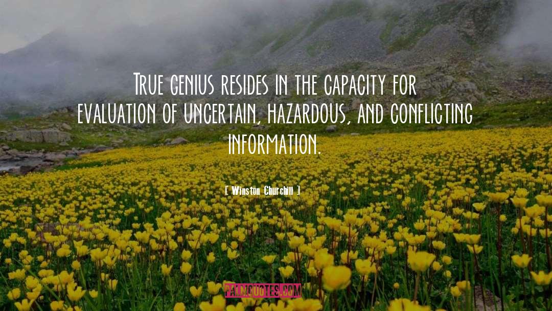 Winston Churchill Quotes: True genius resides in the