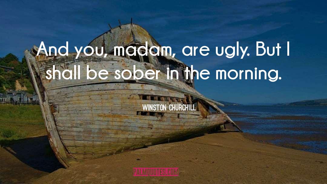 Winston Churchill Quotes: And you, madam, are ugly.