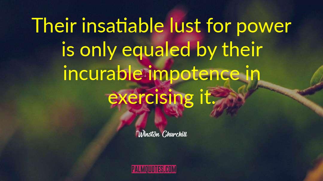 Winston Churchill Quotes: Their insatiable lust for power