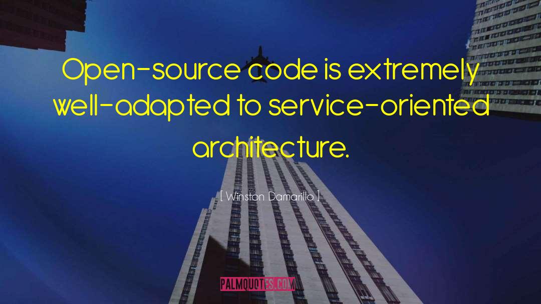 Winston Damarillo Quotes: Open-source code is extremely well-adapted